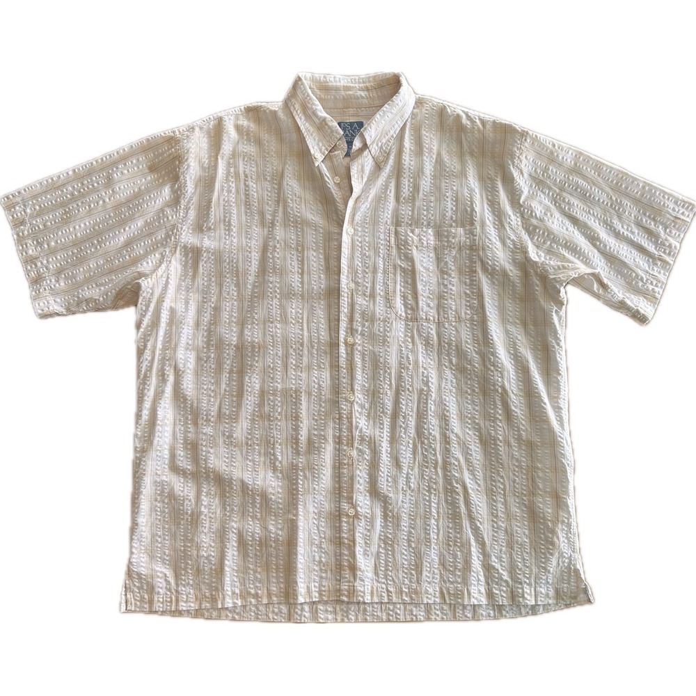 Jos A Bank Stays Cool Cotton Button Down Short Sleeve Shirt Plaid Size XL